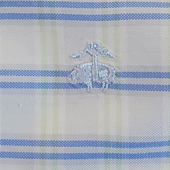 Brooks Brothers Regent Shirt Size XXL Green Blue Checkered Button-Down Supima LN - Picture 4 of 16